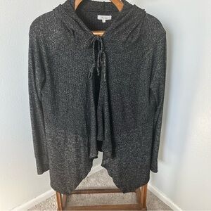 Mudd Charcoal Hooded Cardigan